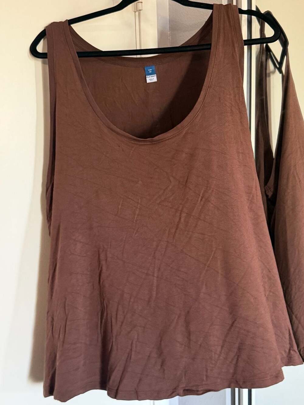 Old Navy Luxe Tank Top Size 4X Brown Scoop Neck Sleeveless